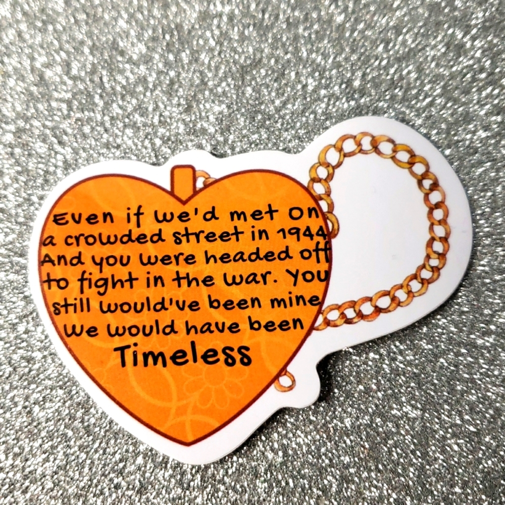 10/$10 Taylor Swift SPEAK NOW Waterproof Sticker Timeless locket heart